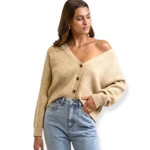 Chunky Knit Cardigan Size Large